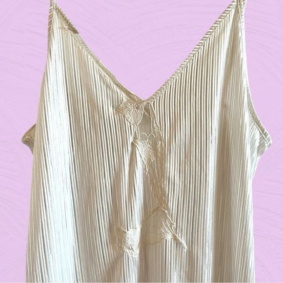 Vintage white nylon maxi slip dress - Picture 7 of 14